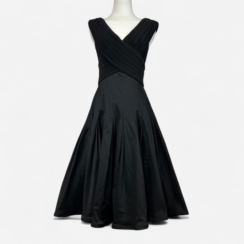 Adrianna‎ Papell V Neck Wrap Front Cocktail Dress Womens 8 Formal Party Evening